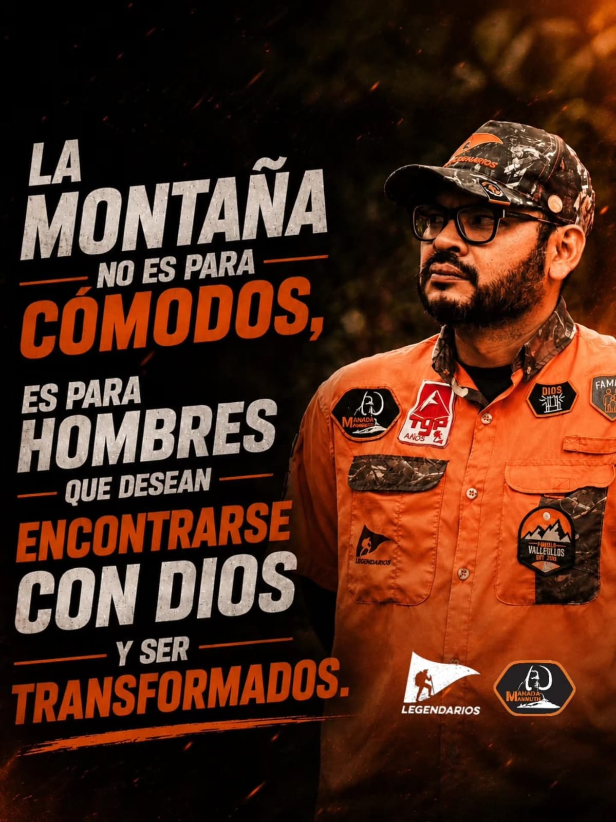 La montaña no es para cómodos – poster inspiracional Manada Mammuth